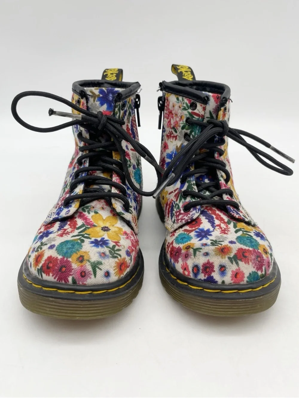 Dr. Martens Kids Floral Brookley Wander Combat Boots